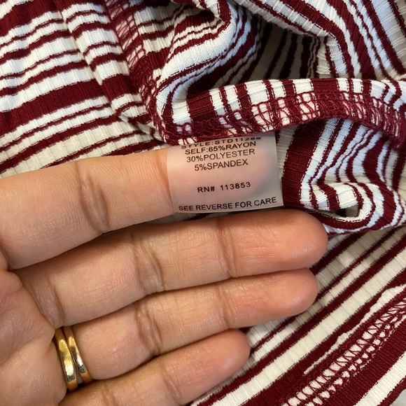 Sugar Lips Bell Sleeve Stripe Mini Dress - Picture 5 of 7